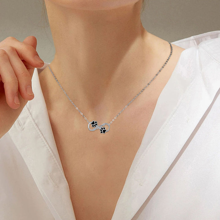 Infinite Love - Dog Paw Chain with Zirconia