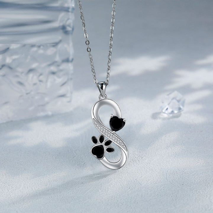 Endless Love Heart & Paw Necklace