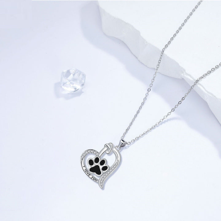 Heart & Paw Necklace - A Memory of Loyal Companions