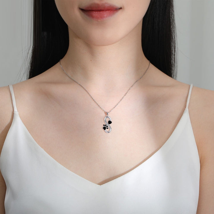 Endless Love Heart & Paw Necklace