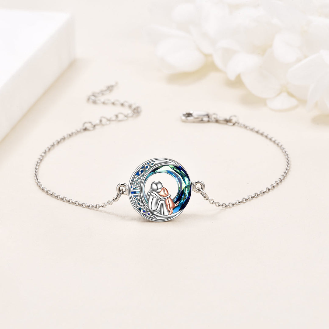 Adjustable Lucky Bracelet made of 925 Silver with Dog Motif