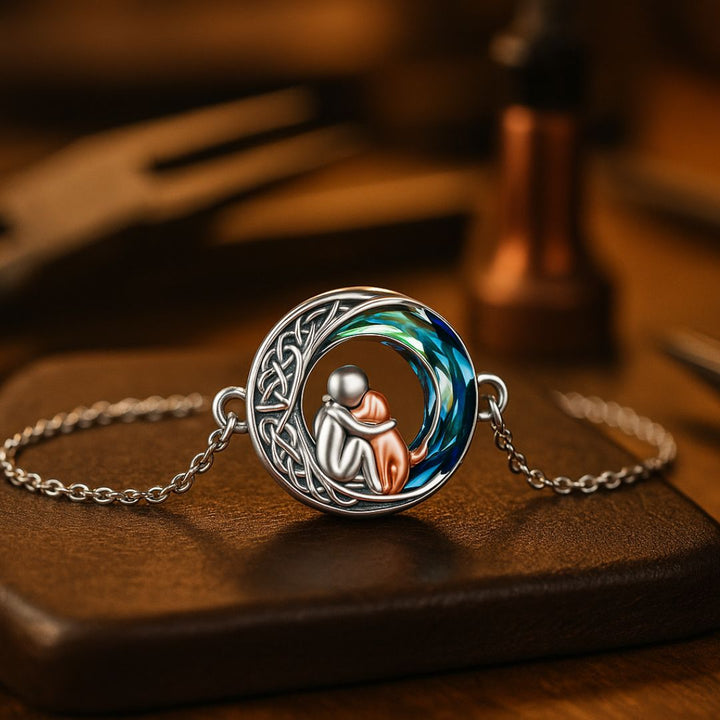 Adjustable Lucky Bracelet made of 925 Silver with Dog Motif