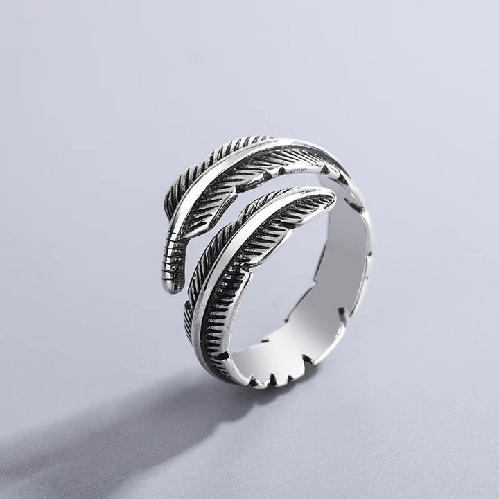 Feather of an Angel – Adjustable Memorial Ring