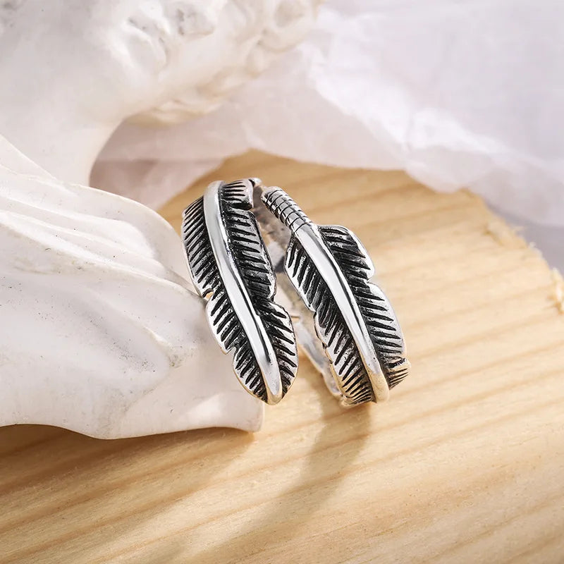 Feather of an Angel – Adjustable Memorial Ring
