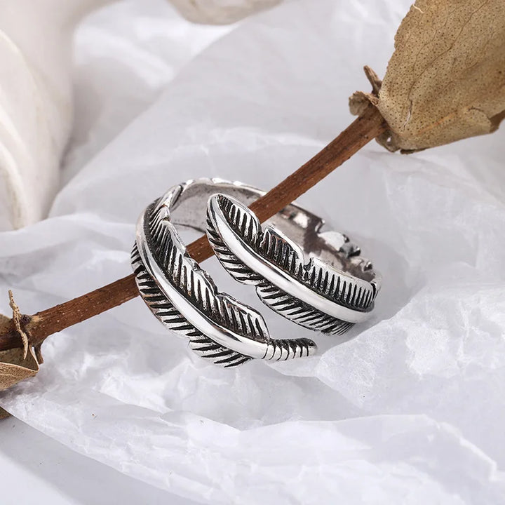 Feather of an Angel – Adjustable Memorial Ring