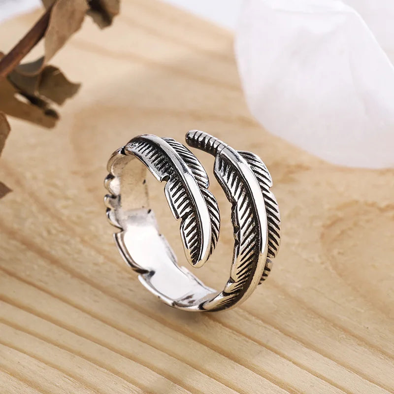 Feather of an Angel – Adjustable Memorial Ring