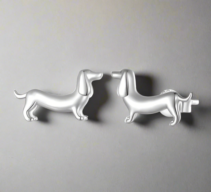 Dachshund Earrings made of 925 Sterling Silver
