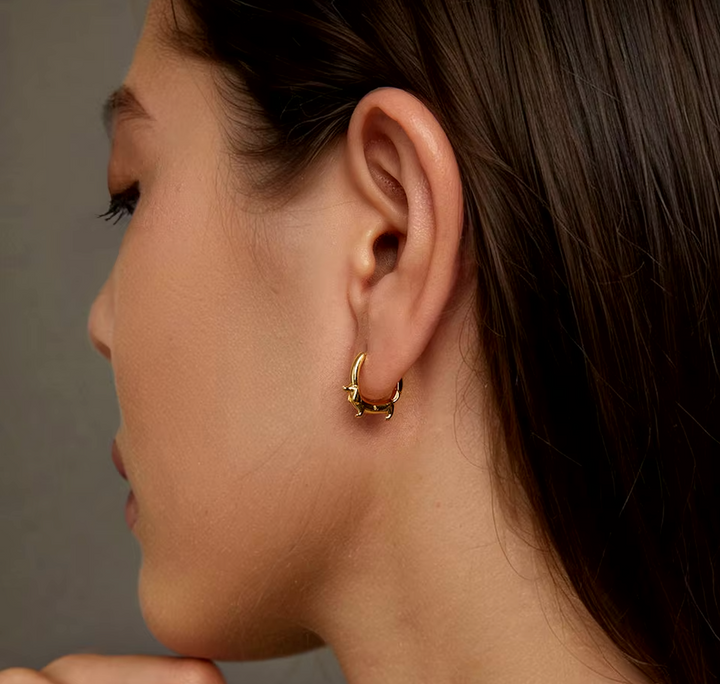 Dachshund Hoop Earrings made of 925 Silver