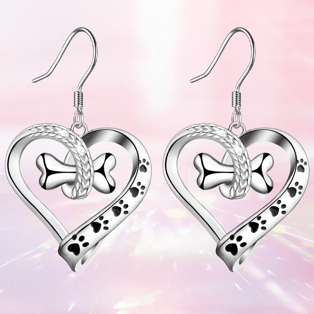 Jewelry Set with Dog Paw, Heart & Bone – 2-Piece Set
