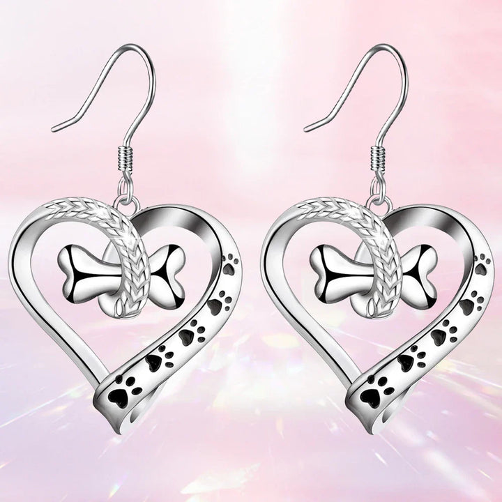 Jewelry Set with Dog Paw, Heart & Bone – 2-Piece Set