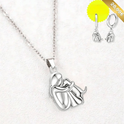 Lucky Necklace with Dog Motif (+ FREE Earrings)